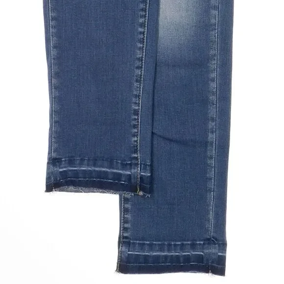 KanCan Jeans Juniors 9/28 Skinny Distressed Released Hem Blue Stretch 28 x 27 - Picture 5 of 10